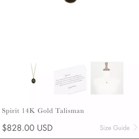 Pyrrha 14k gold Spirit talisman gryphon necklace - Picture 5 of 5